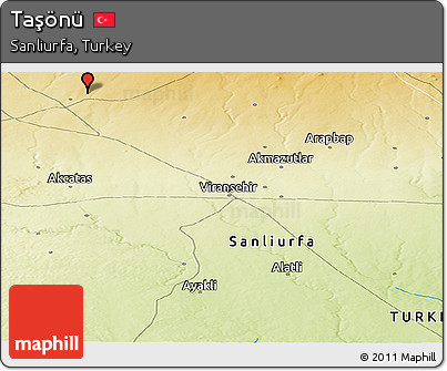 Physical Panoramic Map of Taşönü