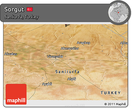 Satellite Panoramic Map of Sorgut