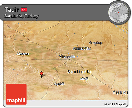 Satellite Panoramic Map of Tacir