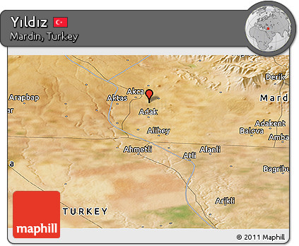 Satellite Panoramic Map of Yıldız