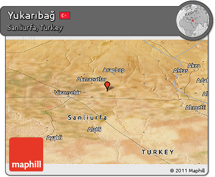 Satellite Panoramic Map of Yukarıbağ