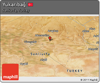 Satellite Panoramic Map of Yukarıbağ