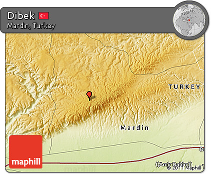 Physical 3D Map of Dibek