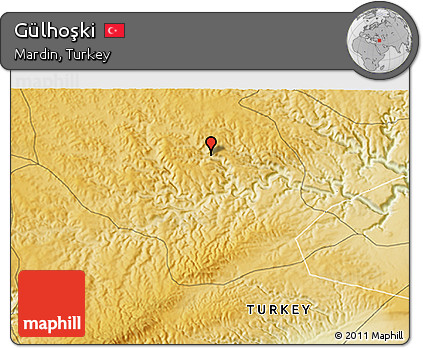 Physical 3D Map of Gülhoşki