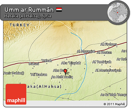 Physical 3D Map of Umm Ar Rummān