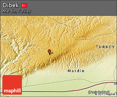 Physical 3D Map of Dibek
