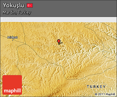 Physical 3D Map of Yokuşlu