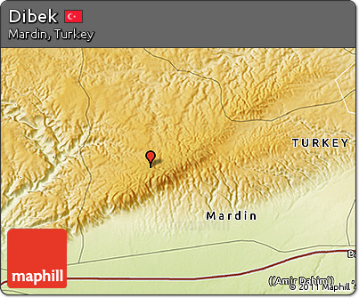 Physical 3D Map of Dibek