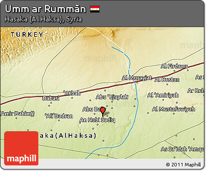 Physical 3D Map of Umm Ar Rummān