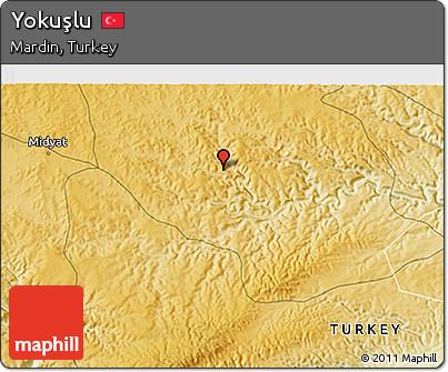 Physical 3D Map of Yokuşlu