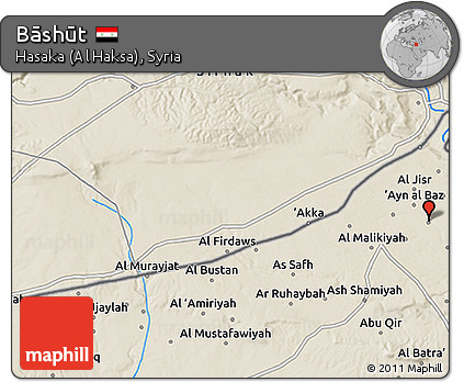 Shaded Relief 3D Map of Bāshūt