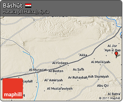 Shaded Relief 3D Map of Bāshūt