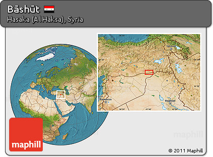 Satellite Location Map of Bāshūt
