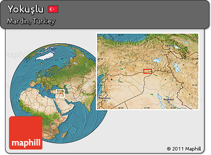 Satellite Location Map of Yokuşlu