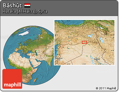 Satellite Location Map of Bāshūt