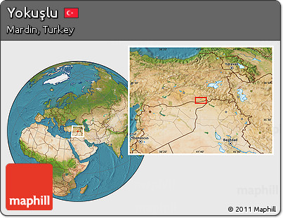Satellite Location Map of Yokuşlu
