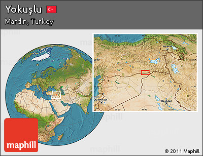 Satellite Location Map of Yokuşlu