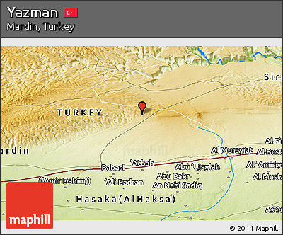 Physical Panoramic Map of Yazman