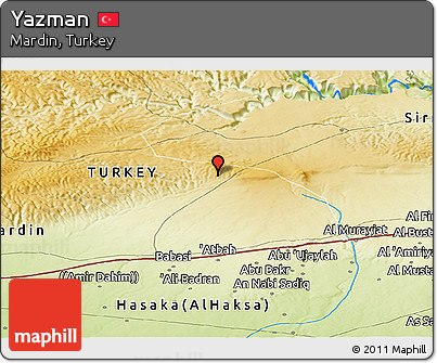Physical Panoramic Map of Yazman