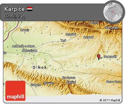 Physical 3D Map of Karpite