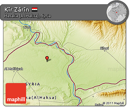 Physical 3D Map of Kīr Zārīn