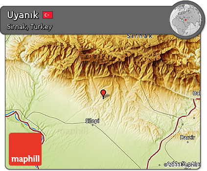 Physical 3D Map of Uyanık