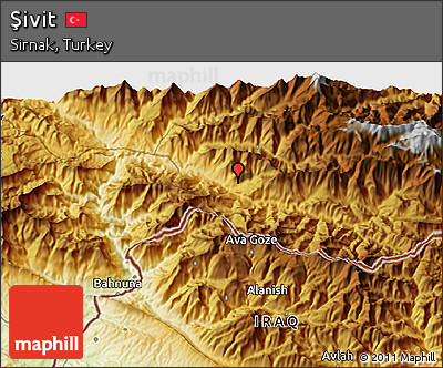 Physical 3D Map of Şivit