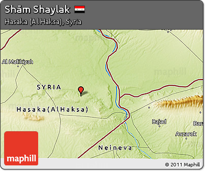 Physical 3D Map of Shām Shaylak