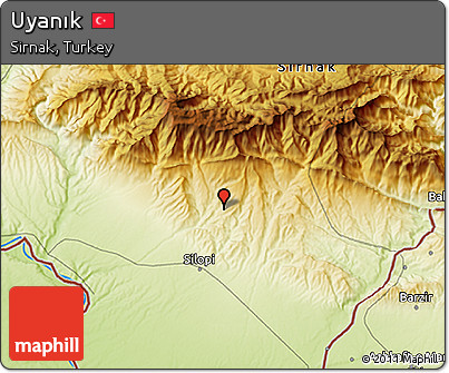 Physical 3D Map of Uyanık