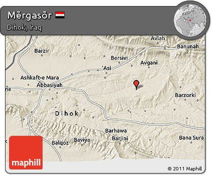 Shaded Relief 3D Map of Mērgasōr