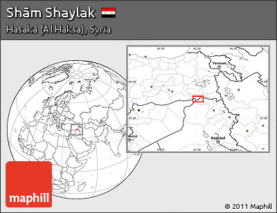 Blank Location Map of Shām Shaylak