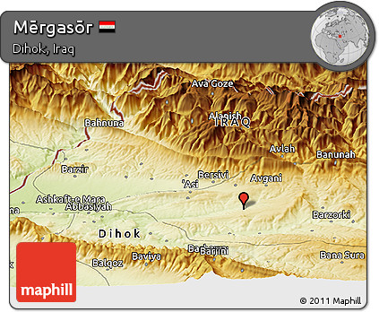 Physical Panoramic Map of Mērgasōr