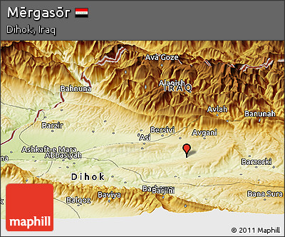 Physical Panoramic Map of Mērgasōr
