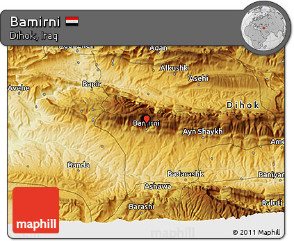 Physical 3D Map of Bamirni