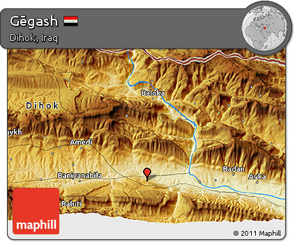 Physical 3D Map of Gēgash