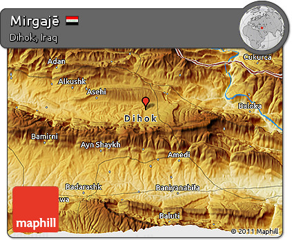 Physical 3D Map of Mirgajē