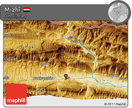 Physical 3D Map of Mizhī