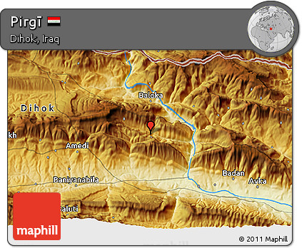 Physical 3D Map of Pirgī