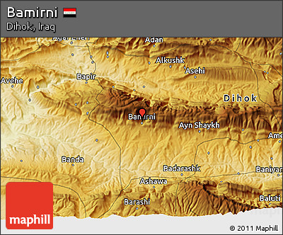 Physical 3D Map of Bamirni