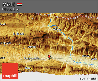 Physical 3D Map of Mizhī