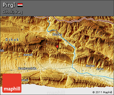 Physical 3D Map of Pirgī