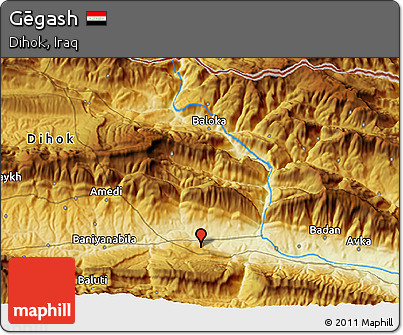 Physical 3D Map of Gēgash