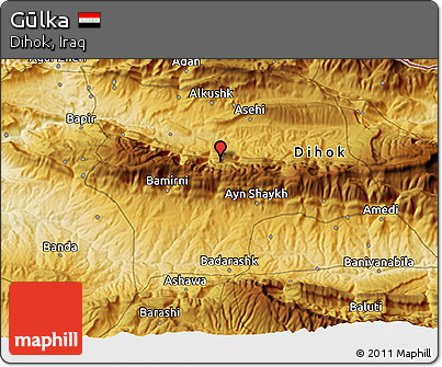 Physical 3D Map of Gūlka