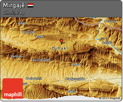 Physical 3D Map of Mirgajē