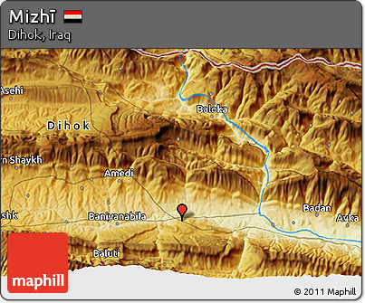 Physical 3D Map of Mizhī