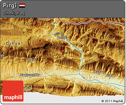 Physical 3D Map of Pirgī