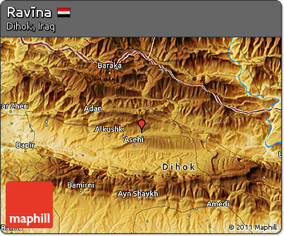 Physical 3D Map of Ravīna