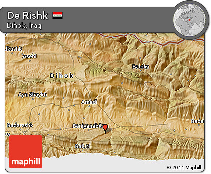 Satellite 3D Map of De Rishk
