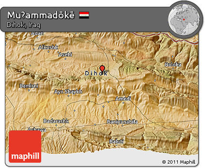 Satellite 3D Map of Muḩammadōkē