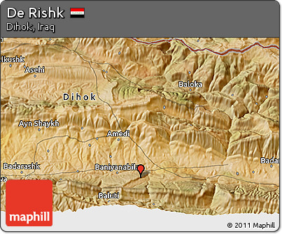 Satellite 3D Map of De Rishk